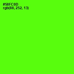 #58FC0D - Bright Green Color Image