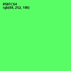 #58FC64 - Screamin' Green Color Image