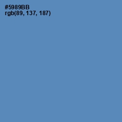 #5989BB - Hippie Blue Color Image