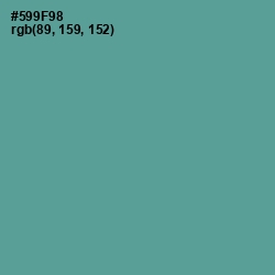 #599F98 - Smalt Blue Color Image