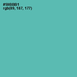 #59BBB1 - Fountain Blue Color Image