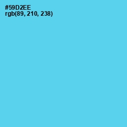#59D2EE - Turquoise Blue Color Image