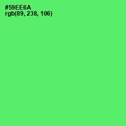 #59EE6A - Screamin' Green Color Image