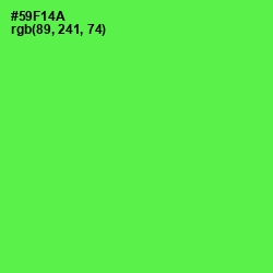 #59F14A - Screamin' Green Color Image