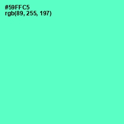 #59FFC5 - Aquamarine Color Image