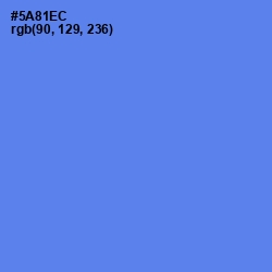 #5A81EC - Cornflower Blue Color Image