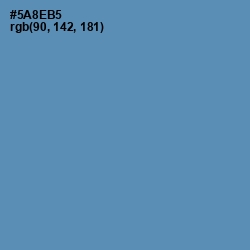 #5A8EB5 - Hippie Blue Color Image