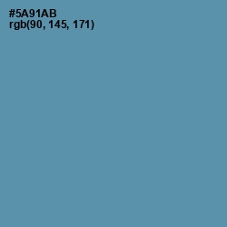 #5A91AB - Hippie Blue Color Image