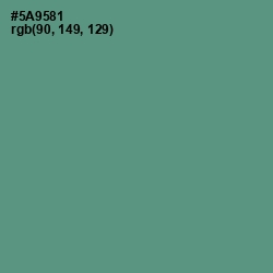 #5A9581 - Smalt Blue Color Image