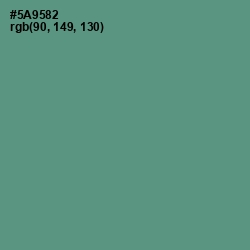 #5A9582 - Smalt Blue Color Image