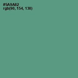 #5A9A82 - Smalt Blue Color Image