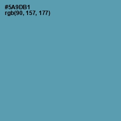 #5A9DB1 - Hippie Blue Color Image