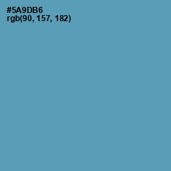 #5A9DB6 - Hippie Blue Color Image