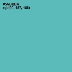 #5ABBBA - Fountain Blue Color Image