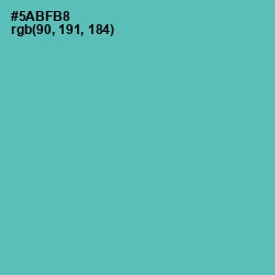 #5ABFB8 - Fountain Blue Color Image