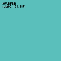 #5ABFBB - Fountain Blue Color Image