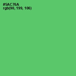 #5AC76A - Emerald Color Image