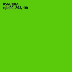 #5ACB0A - Bright Green Color Image