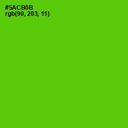 #5ACB0B - Bright Green Color Image