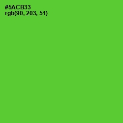 #5ACB33 - Bright Green Color Image