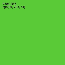 #5ACB36 - Bright Green Color Image