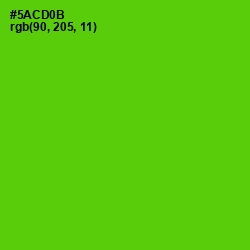 #5ACD0B - Bright Green Color Image