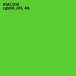#5ACD30 - Bright Green Color Image