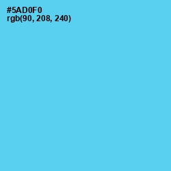 #5AD0F0 - Turquoise Blue Color Image