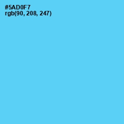 #5AD0F7 - Turquoise Blue Color Image