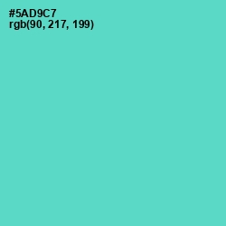 #5AD9C7 - Downy Color Image