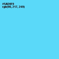 #5AD9F9 - Turquoise Blue Color Image