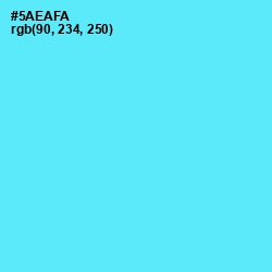 #5AEAFA - Turquoise Blue Color Image