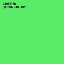 #5AEB68 - Screamin' Green Color Image