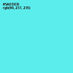 #5AEDEB - Turquoise Blue Color Image