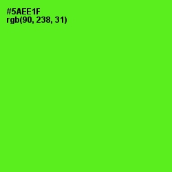 #5AEE1F - Bright Green Color Image