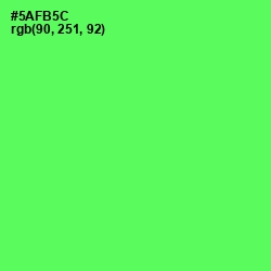 #5AFB5C - Screamin' Green Color Image