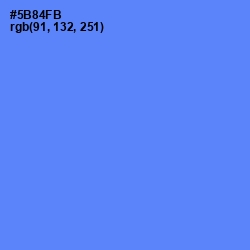 #5B84FB - Cornflower Blue Color Image