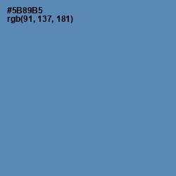 #5B89B5 - Hippie Blue Color Image