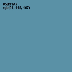 #5B91A7 - Hippie Blue Color Image