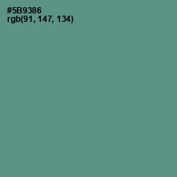 #5B9386 - Smalt Blue Color Image