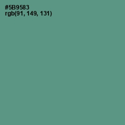 #5B9583 - Smalt Blue Color Image