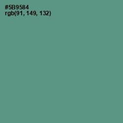 #5B9584 - Smalt Blue Color Image