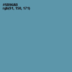 #5B96AB - Hippie Blue Color Image