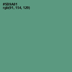 #5B9A81 - Smalt Blue Color Image