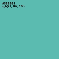 #5BBBB1 - Fountain Blue Color Image