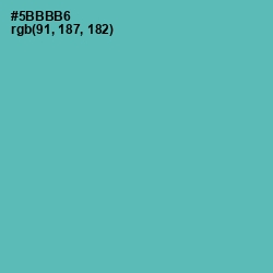 #5BBBB6 - Fountain Blue Color Image