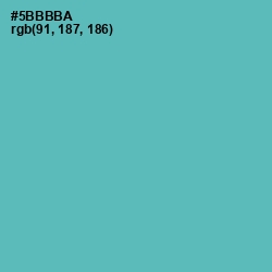 #5BBBBA - Fountain Blue Color Image