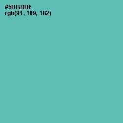 #5BBDB6 - Fountain Blue Color Image