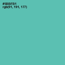 #5BBFB1 - Fountain Blue Color Image