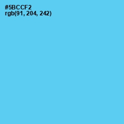 #5BCCF2 - Turquoise Blue Color Image
